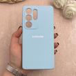 قاب گوشی Galaxy S25 Ultra سامسونگ سیلیکونی اورجینال پاک کنی درجه یک زیربسته آبی کد 109728