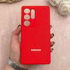 قاب گوشی Galaxy S25 Ultra سامسونگ سیلیکونی اورجینال پاک کنی درجه یک زیربسته قرمز کد 109730