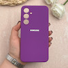 قاب گوشی Galaxy S24 FE سامسونگ سیلیکونی اورجینال پاک کنی درجه یک زیربسته بنفش کد 109735