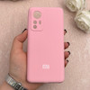قاب گوشی Xiaomi 12 / Xiaomi 12X شیائومی سیلیکونی اورجینال پاک کنی درجه یک زیربسته صورتی کد 109753