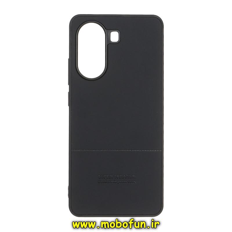 قاب گوشی Poco X7 Pro شیائومی اورجینال SUPER CREATIVE چرمی طرح دوخت HARD مشکی کد 94943