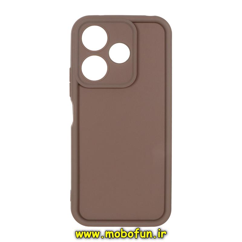 قاب گوشی Redmi 13 4G / Redmi 13 5G / Redmi 13X / Poco M6 4G شیائومی طرح سیلیکونی Solid محافظ لنزدار قهوه ای کد 94988