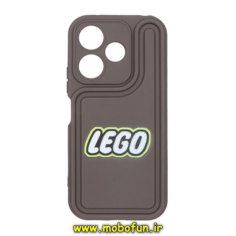 قاب گوشی Redmi 13 4G / Redmi 13 5G / Redmi 13X / Poco M6 4G شیائومی طرح سیلیکونی Solid LEGO محافظ لنزدار قهوه ای کد 94995