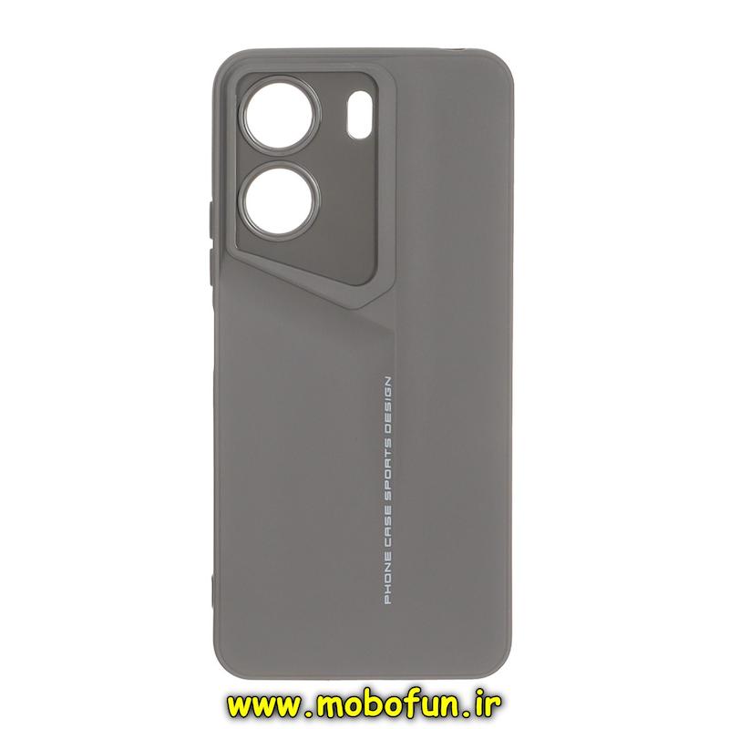 قاب گوشی Redmi 13C / Poco C65 شیائومی Porsche Design سیلیکونی ژله ای محافظ لنز دار خاکستری کد 95024