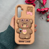قاب گوشی Galaxy A16 سامسونگ سیلیکونی پاک کنی طرح خرس GOOD LUCK پاپ سوکت برجسته کد 109990