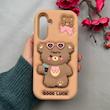 قاب گوشی Galaxy A16 سامسونگ سیلیکونی پاک کنی طرح خرس GOOD LUCK پاپ سوکت برجسته کد 109990