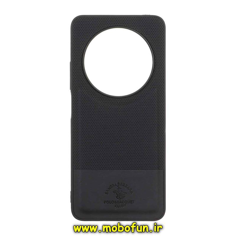 قاب گوشی Redmi 14C / Poco C75 / Redmi A4 شیائومی چرمی سوزنی کلاسیک POLO پولو سخت HARD مشکی کد 95065