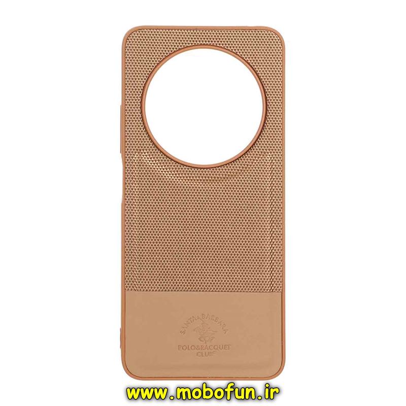 قاب گوشی Redmi 14C / Poco C75 / Redmi A4 شیائومی چرمی سوزنی کلاسیک POLO پولو سخت HARD قهوه ای کد 95067