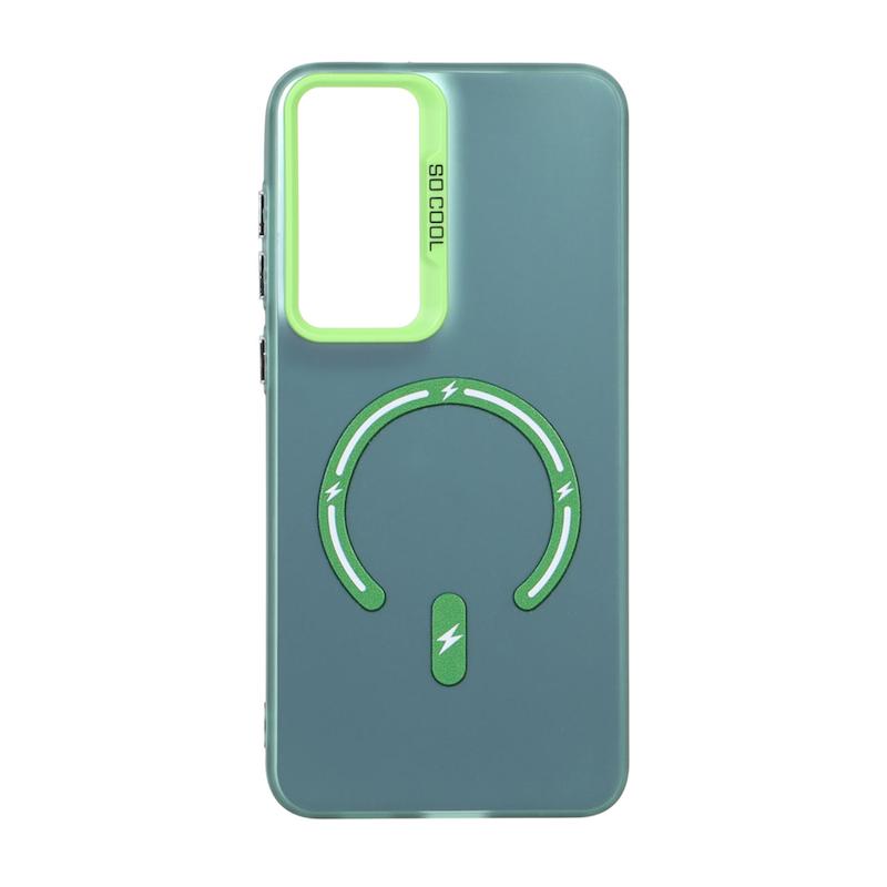قاب گوشی Galaxy S25 FE سامسونگ So CooL اورجینال طرح مگ سیف سبز کد 109799
