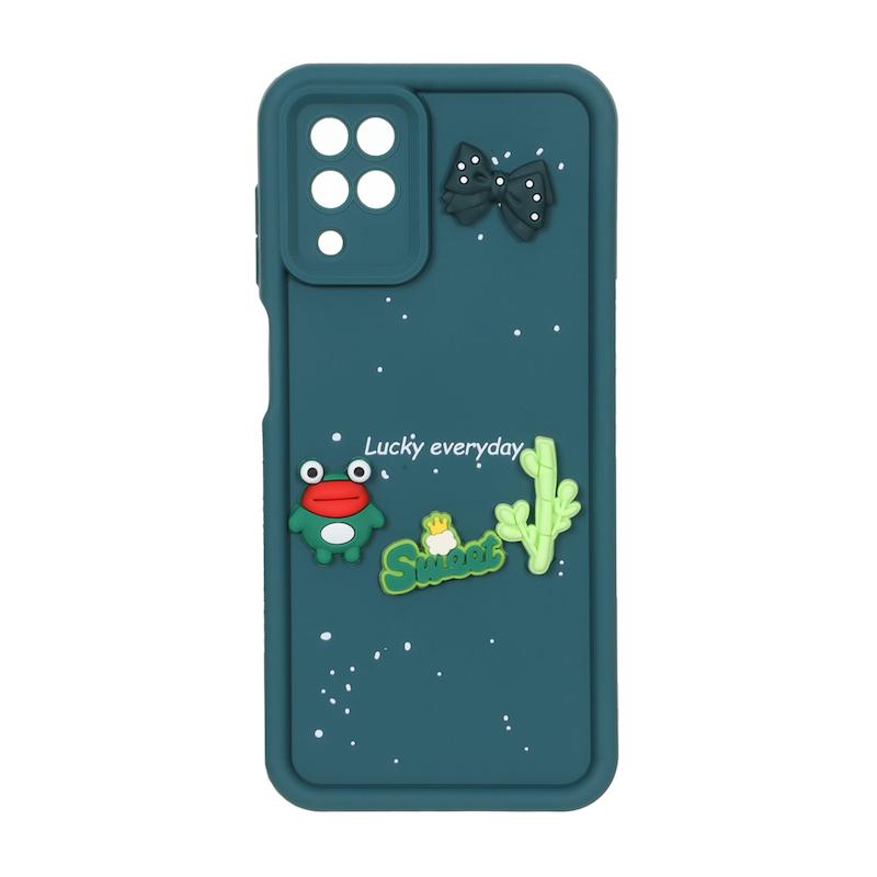 قاب گوشی Galaxy A12 / M12 سامسونگ Solid سولید عروسکی سیلیکونی برجسته سبز تیره کد 109807
