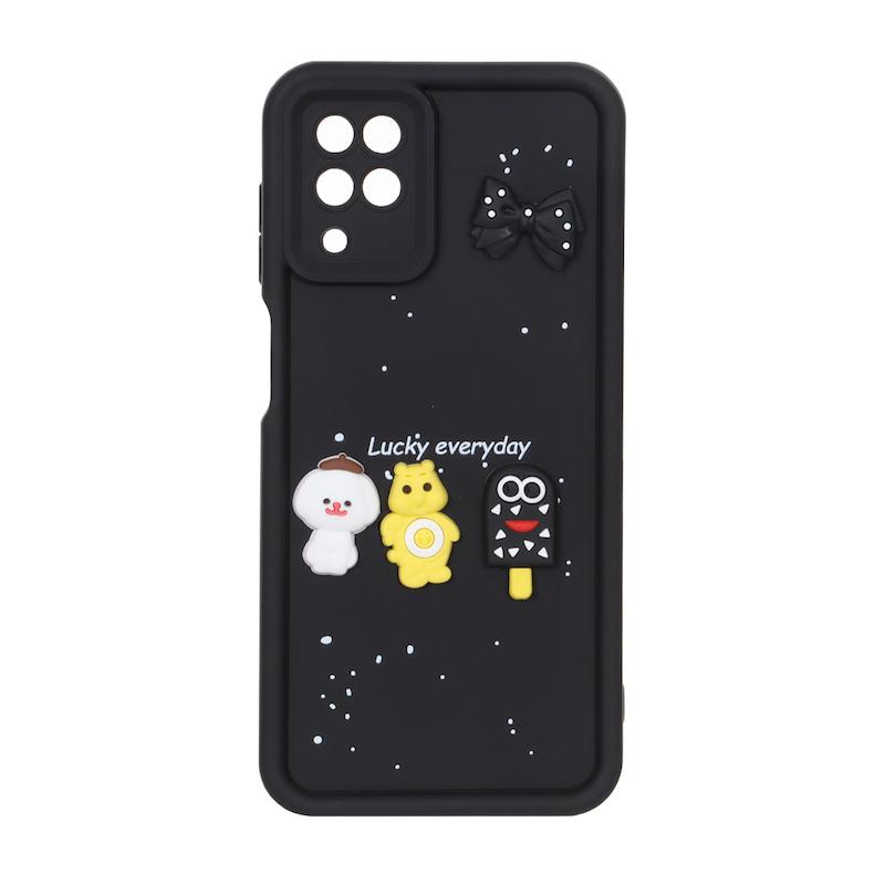 قاب گوشی Galaxy A12 / M12 سامسونگ Solid سولید عروسکی سیلیکونی برجسته مشکی کد 109810