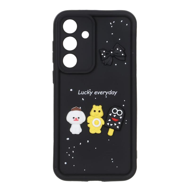 قاب گوشی Galaxy S25 FE سامسونگ Solid سولید عروسکی سیلیکونی برجسته مشکی کد 109828