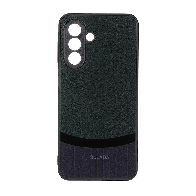 قاب گوشی Galaxy A17 سامسونگ سخت اورجینال SULADA دوتکه طرح چرم سبز کد 109916