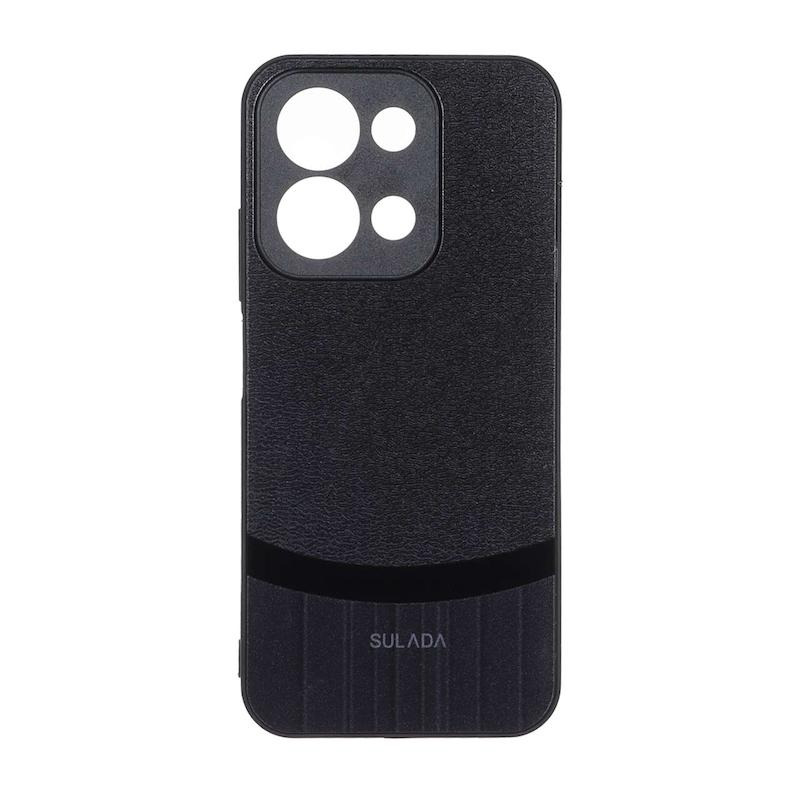 قاب گوشی Redmi 15C / Poco C85 شیائومی سخت اورجینال SULADA دوتکه طرح چرم مشکی کد 109938
