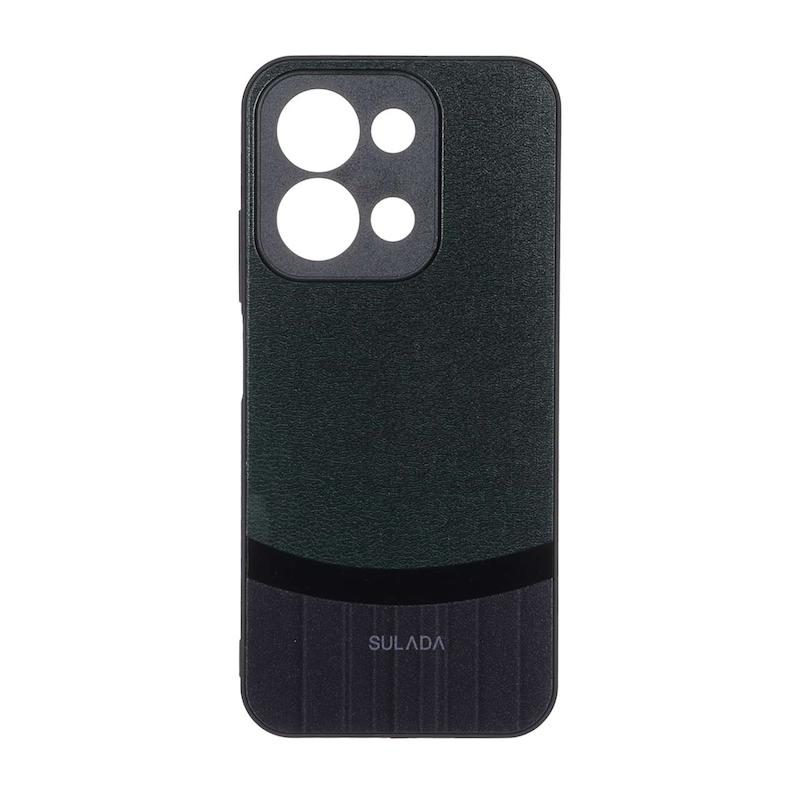 قاب گوشی Redmi 15C / Poco C85 شیائومی سخت اورجینال SULADA دوتکه طرح چرم سبز کد 109943