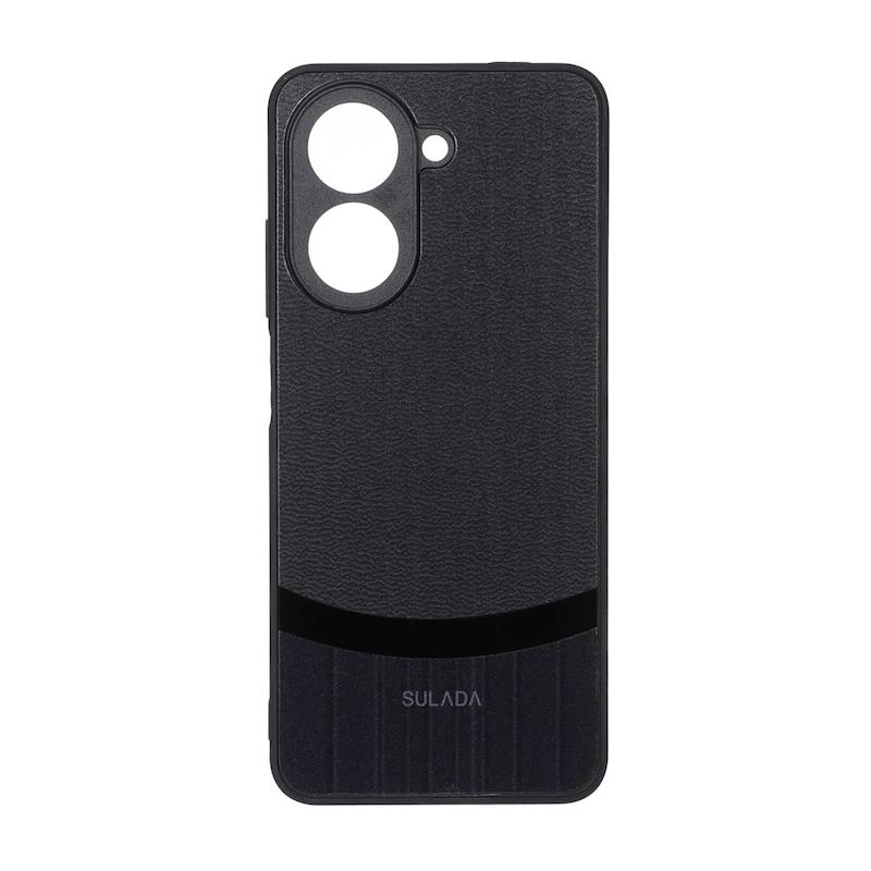 قاب گوشی Redmi A5 / Poco C71 شیائومی سخت اورجینال SULADA دوتکه طرح چرم مشکی کد 109944