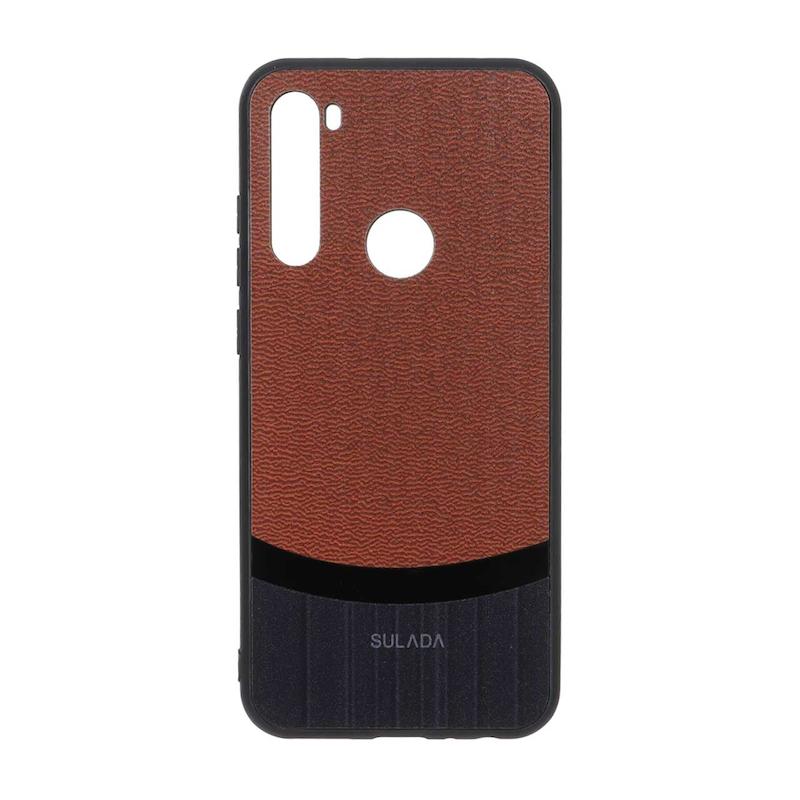 قاب گوشی Redmi Note 8T شیائومی سخت اورجینال SULADA دوتکه طرح چرم قهوه ای کد 109952
