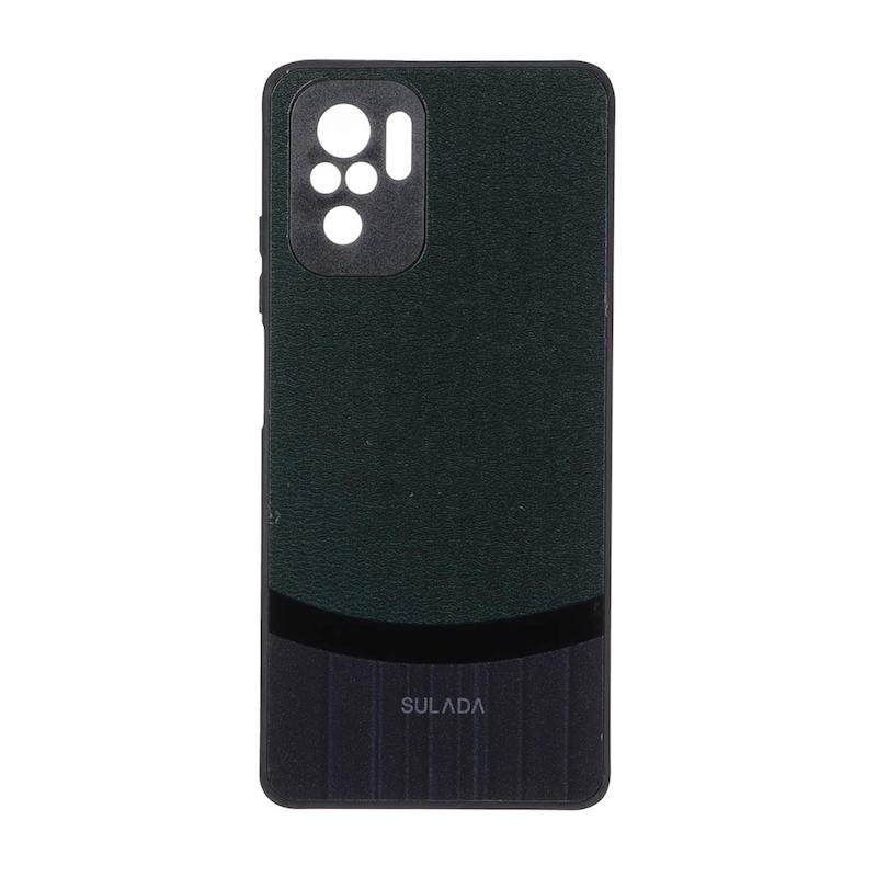 قاب گوشی Redmi Note 10S / Redmi Note 10 4G / Poco M5S شیائومی سخت اورجینال SULADA دوتکه طرح چرم سبز کد 109959