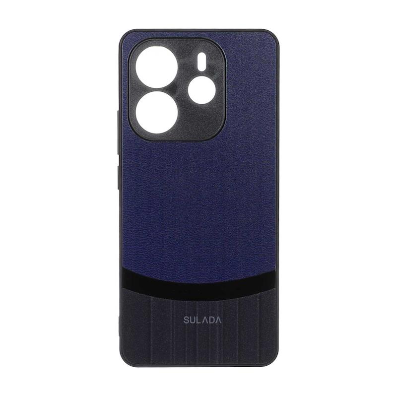 قاب گوشی Redmi Note 14 4G شیائومی سخت اورجینال SULADA دوتکه طرح چرم بنفش کد 109964