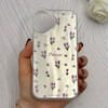 قاب گوشی iPhone 17 آیفون فانتزی براق IMD لیزری لاکچری سخت HARD طرح گل لاله کد 110199