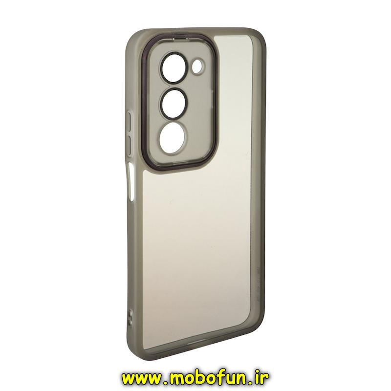 قاب گوشی Redmi 15 4G شیائومی اورجینال متال کیس Metal طرح ژله ای شفاف محافظ لنز دار مشکی کد 95081