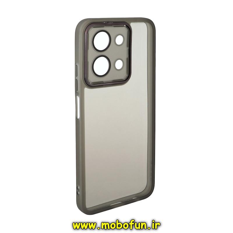 قاب گوشی Redmi 15C / Poco C85 شیائومی اورجینال متال کیس Metal طرح ژله ای شفاف محافظ لنز دار مشکی کد 95093