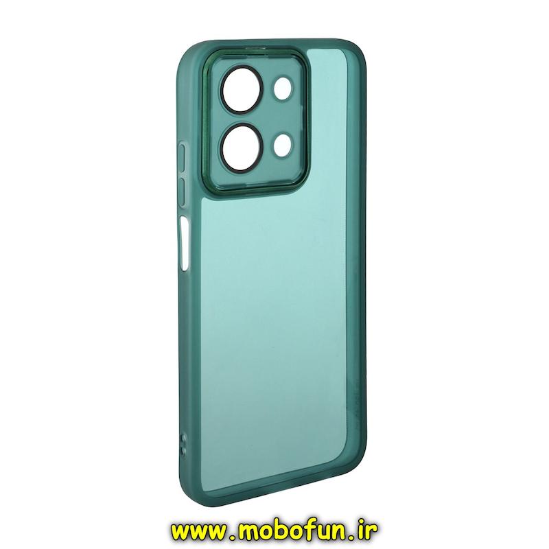قاب گوشی Redmi 15C / Poco C85 شیائومی اورجینال متال کیس Metal طرح ژله ای شفاف محافظ لنز دار سبز کد 95095