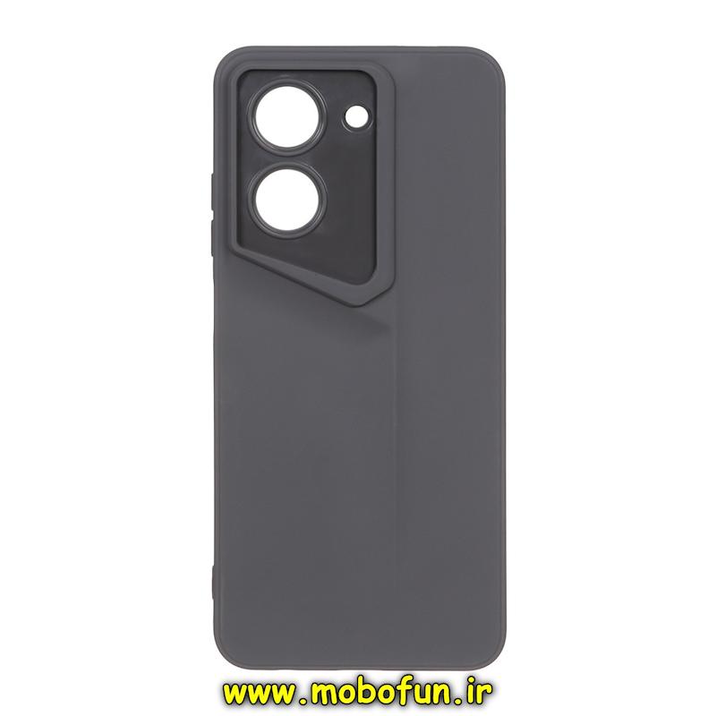 قاب گوشی Redmi A5 / Poco C71 شیائومی Porsche Design سیلیکونی ژله ای محافظ لنز دار خاکستری کد 95146