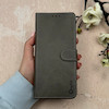 کیف گوشی Honor X7A آنر مگنتی اورجینال Crystal چرم کتابی جاکارتی دار محافظ لنزدار خاکستری دارای بند کد 110357