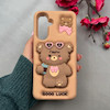 قاب گوشی Galaxy A26 سامسونگ سیلیکونی پاک کنی طرح خرس GOOD LUCK پاپ سوکت برجسته کد 109991