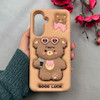 قاب گوشی Galaxy A36 سامسونگ سیلیکونی پاک کنی طرح خرس GOOD LUCK پاپ سوکت برجسته کد 109992