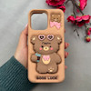 قاب گوشی iPhone 12 Pro Max/ iPhone 13 Pro Max / iPhone 14 Pro Max / iPhone 15 Pro Max آیفون سیلیکونی پاک کنی طرح خرس GOOD LUCK پاپ سوکت برجسته کد 109994
