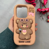 قاب گوشی Redmi Note 14 4G شیائومی سیلیکونی پاک کنی طرح خرس GOOD LUCK پاپ سوکت برجسته کد 110001