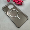 قاب گوشی iPhone 13 Pro Max آیفون فول طلقی مگ سیف دار شفاف AVA طلقی شیشه ای زیرباز مشکی کد 110294