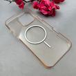 قاب گوشی iPhone 16 Pro Max آیفون فول طلقی مگ سیف دار شفاف AVA طلقی شیشه ای زیرباز نسکافه ای کد 110298