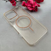 قاب گوشی iPhone 16 Pro Max آیفون فول طلقی مگ سیف دار شفاف AVA طلقی شیشه ای زیرباز نسکافه ای کد 110298