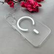 قاب گوشی iPhone 17 آیفون فول طلقی مگ سیف دار شفاف AVA طلقی شیشه ای زیرباز سفید کد 110305