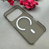 قاب گوشی iPhone 17 Pro آیفون فول طلقی مگ سیف دار مات AVA طلقی شیشه ای زیرباز خاکستری کد 110311
