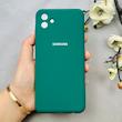قاب گوشی Galaxy A04 / Galaxy M13 5G سامسونگ سیلیکونی اورجینال پاک کنی درجه یک زیربسته سبز تیره کد 110402