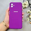 قاب گوشی Galaxy A04 / Galaxy M13 5G سامسونگ سیلیکونی اورجینال پاک کنی درجه یک زیربسته بنفش کد 110409