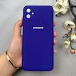 قاب گوشی Galaxy A04E سامسونگ سیلیکونی اورجینال پاک کنی درجه یک زیربسته بنفش تیره کد 110411