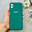 قاب گوشی Galaxy A04E سامسونگ سیلیکونی اورجینال پاک کنی درجه یک زیربسته سبز کد 110419