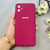 قاب گوشی Galaxy A04E سامسونگ سیلیکونی اورجینال پاک کنی درجه یک زیربسته زرشکی کد 110423