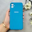 قاب گوشی Galaxy A04E سامسونگ سیلیکونی اورجینال پاک کنی درجه یک زیربسته آبی کد 110429