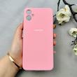 قاب گوشی Galaxy A05 سامسونگ سیلیکونی اورجینال پاک کنی درجه یک زیربسته صورتی کد 110446