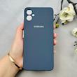 قاب گوشی Galaxy A05 سامسونگ سیلیکونی اورجینال پاک کنی درجه یک زیربسته سرمه ای کد 110451