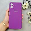 قاب گوشی Galaxy A06 سامسونگ سیلیکونی اورجینال پاک کنی درجه یک زیربسته بنفش کد 110495