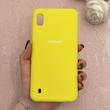 قاب گوشی Galaxy A10 سامسونگ سیلیکونی اورجینال پاک کنی درجه یک زیربسته زرد کد 110501