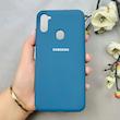 قاب گوشی Galaxy A11 / M11 سامسونگ سیلیکونی اورجینال پاک کنی درجه یک زیربسته آبی کد 110524