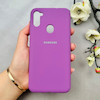 قاب گوشی Galaxy A11 / M11 سامسونگ سیلیکونی اورجینال پاک کنی درجه یک زیربسته بنفش کد 110528